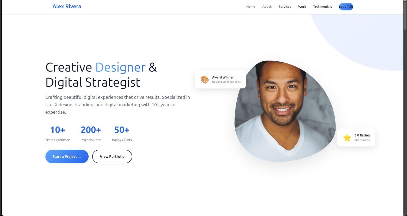 Aurora Modern website template