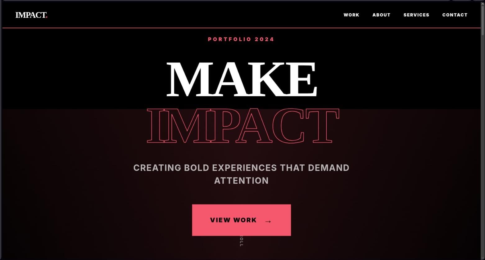Bold Impact website template