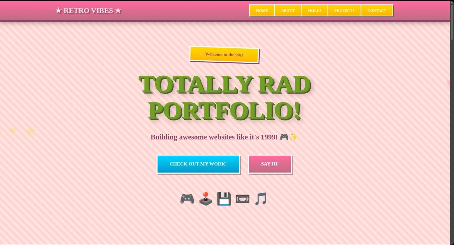 Retro Impact website template