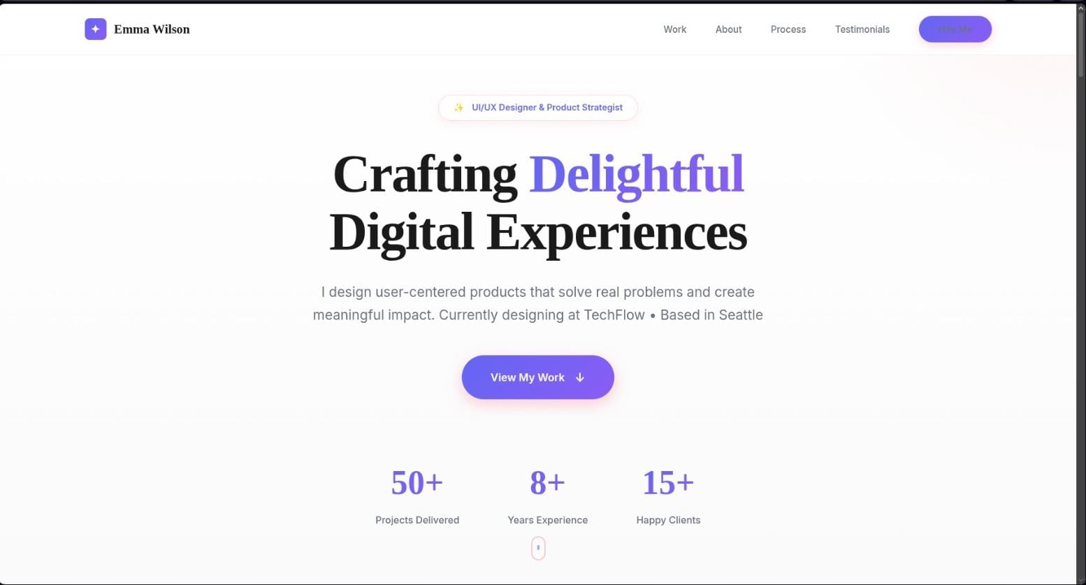 Ux Designer website template