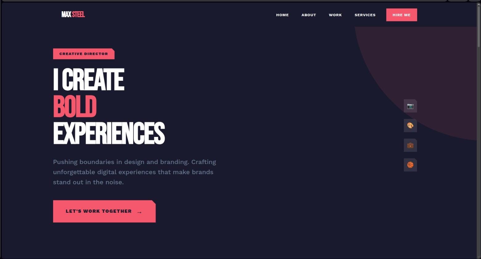 Max Steel website template